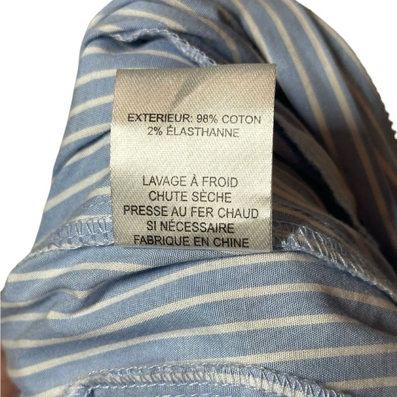 NWT Sea New York Salma Suiting Pinstripe Paper Bag Waist Blue Shorts Size XS - Picture 6 of 9